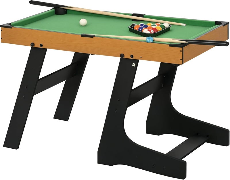 Soozier 38" Foldable Billiards Tabletop Game, Pool Table Set, Fun for The Whole Family with Easy Folding for Storage, Balls, Cues, Chalk, Brush for Game Room, Man Cave - Image 1